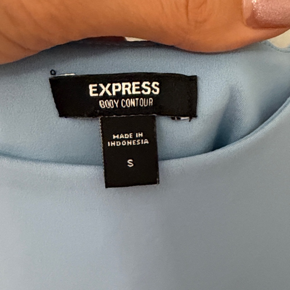 Express Light Blue Kids Bodysuit - Picture 2 of 3